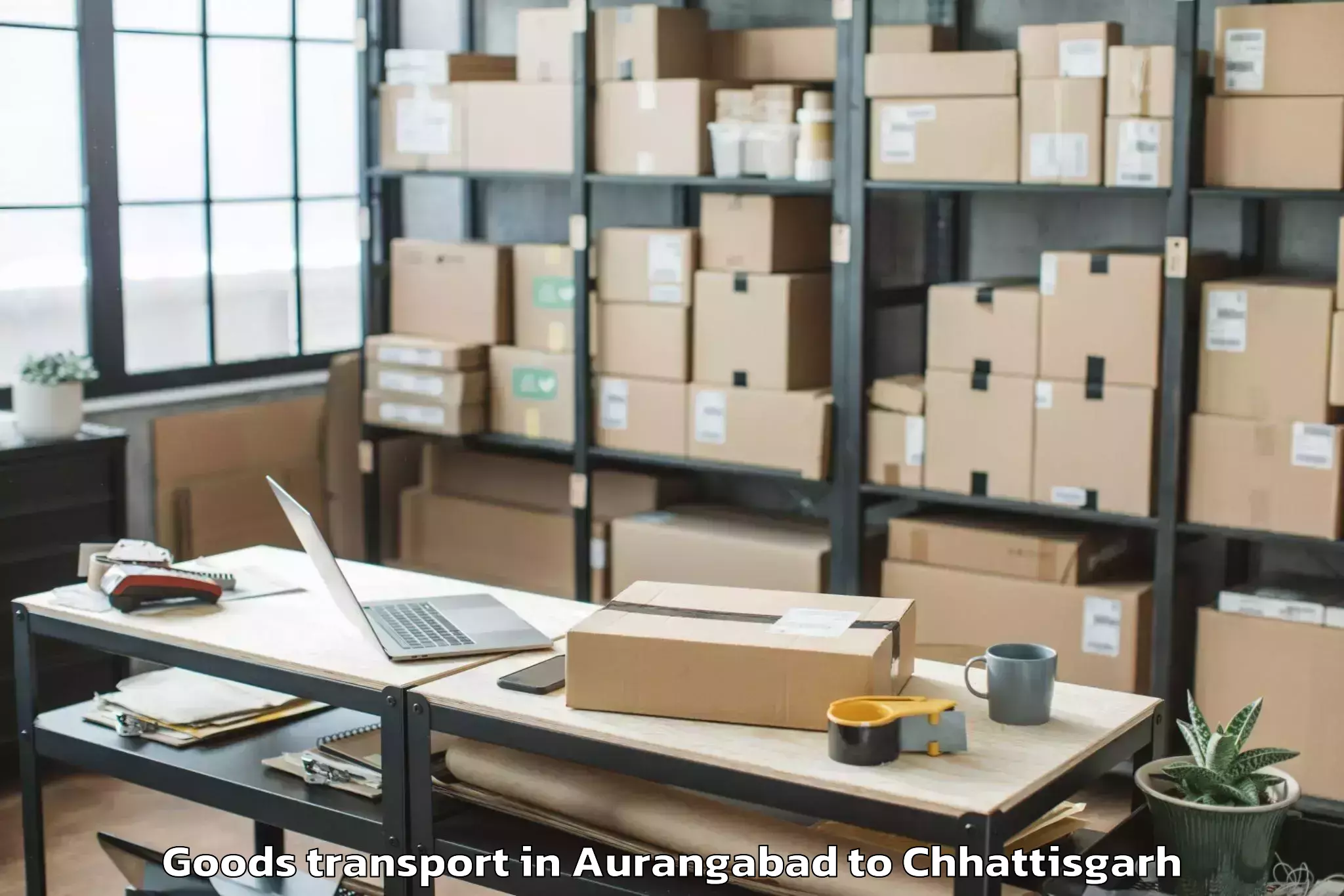 Expert Aurangabad to Jashpurnagar Goods Transport